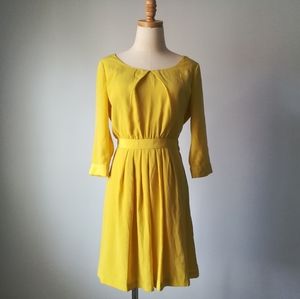 H&M yellow summer dress zipper side